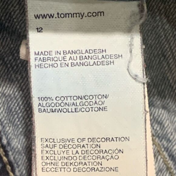 VTG 90s Y2K‎ Tommy Hilfiger Youth Size 12 L Medium Wash Bootcut Jeans - Picture 4 of 7